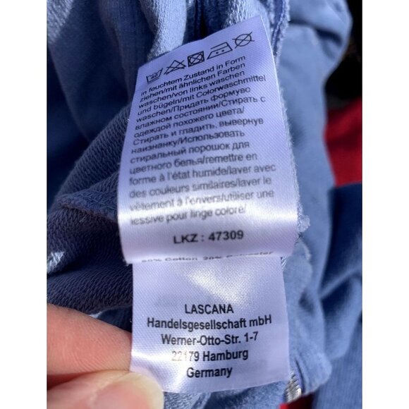 Women's Tie Dye Moto Sweat Jacket Size 4 Small "Venice Beach" Periwinkle Blue - Picture 9 of 9